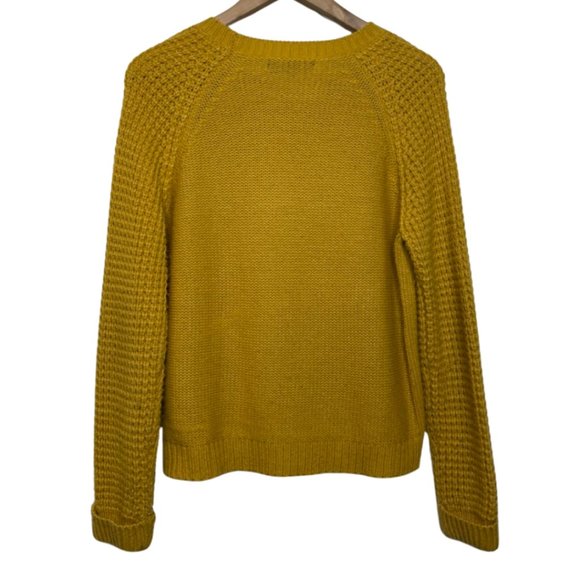 FASHION UNION | Mustard Yellow Chunky Knit Long Sleeve Sweater | Size M - Picture 5 of 10